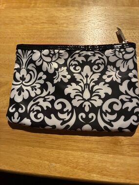 Modella Black and White Damask Cosmetic Pouch